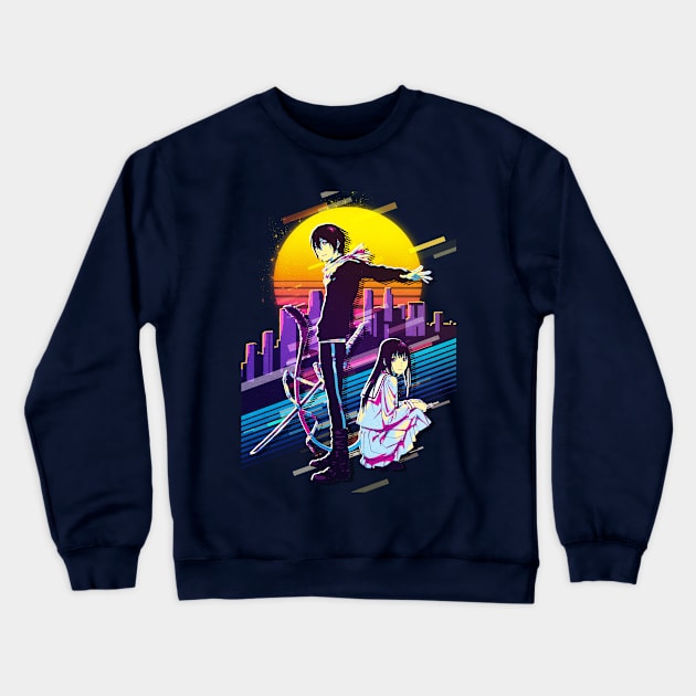 Noragami - Yato and Hiyori Iki Crewneck Sweatshirt by 80sRetro